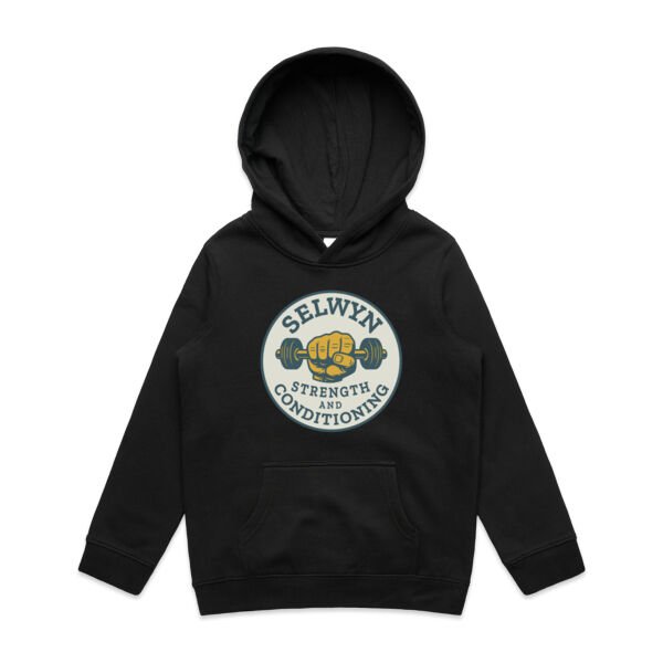 Strength Kids Dark Hoodie Thumbnail